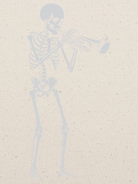 Skeleton spielt Trompete