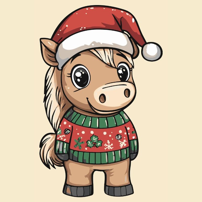 Pferd Weihnachten Comic