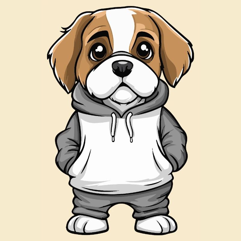 Saint Bernard Hund Lustig