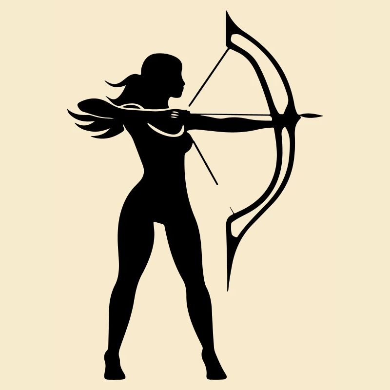 Bogenschießen Frau Symbol