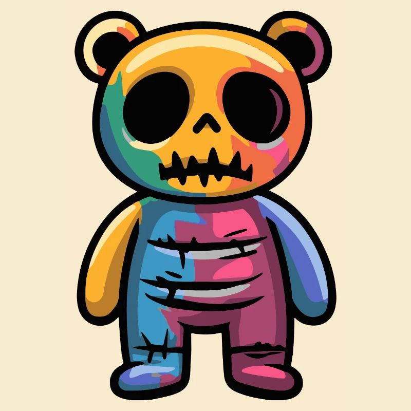 Bär Halloween Comic Zombie