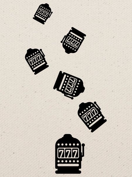 Einarmiger bandit Silhouette icon