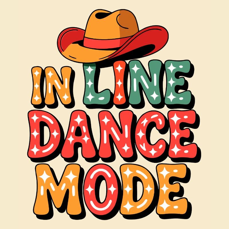Immer im Line Dance Modus buntes LInedance Design