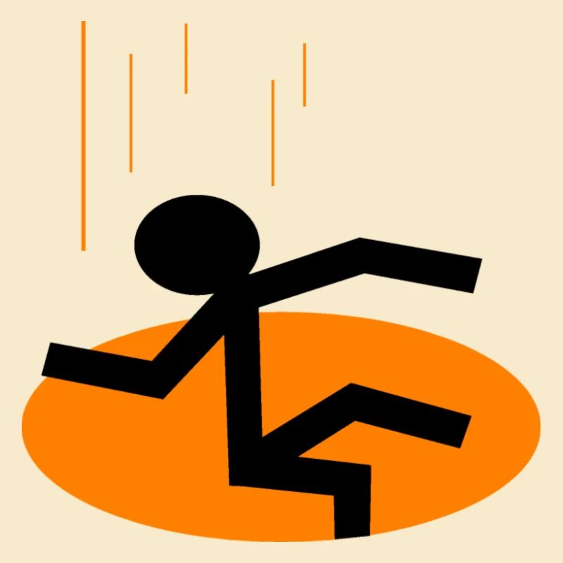 Stickman fall in hole