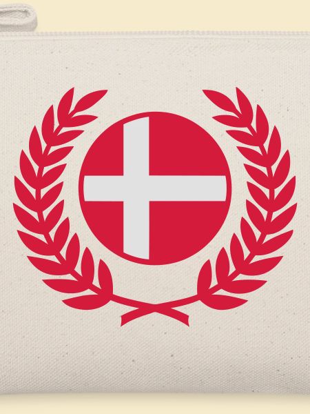 Dänemark (Flagge & Lorbeerkranz)