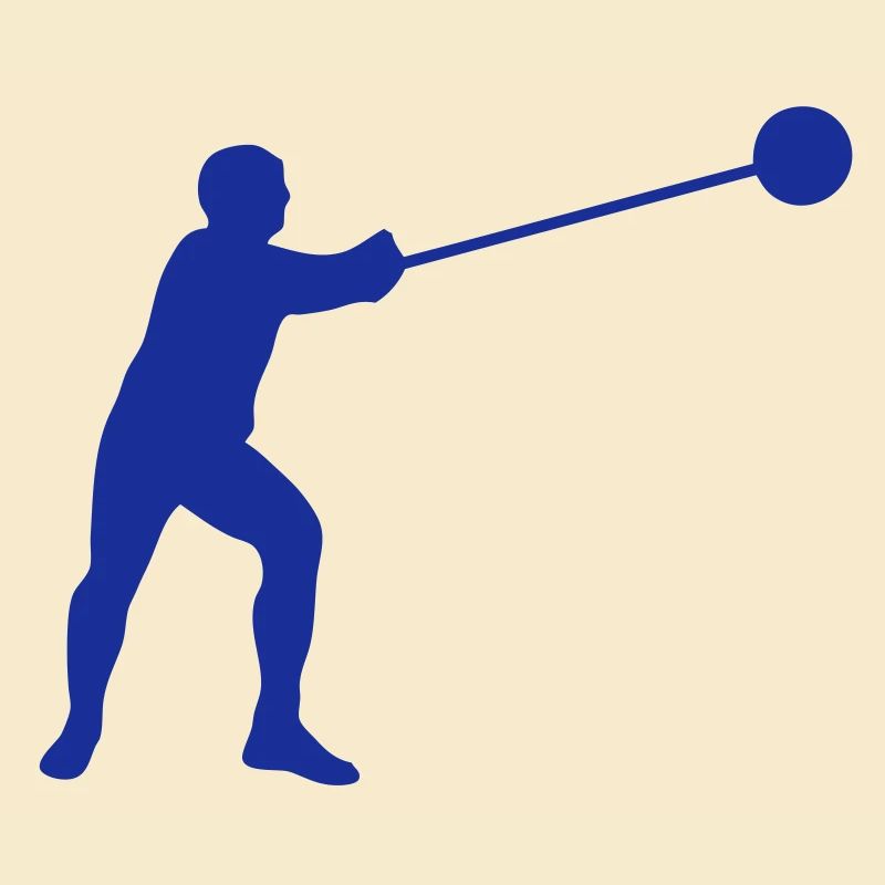 Hammerwurf Athlet Silhouette2