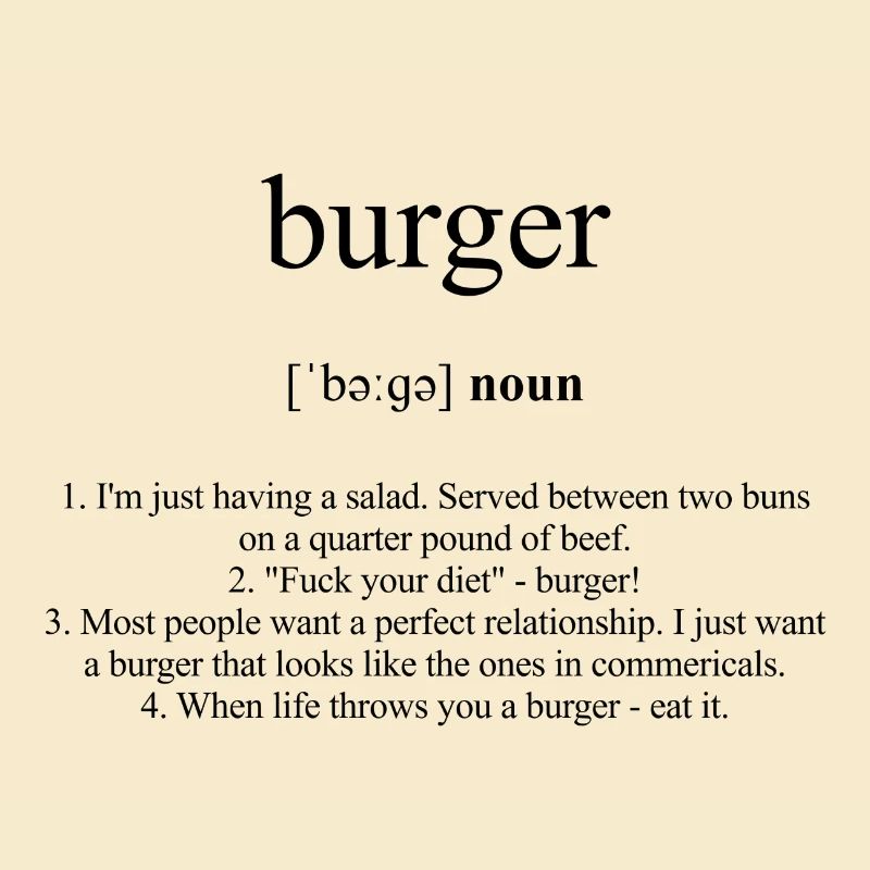 Burger (Hamburger) Definition Dictionary