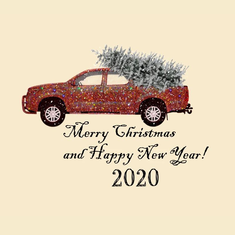 Weihnachtsauto mit Tannenbaum