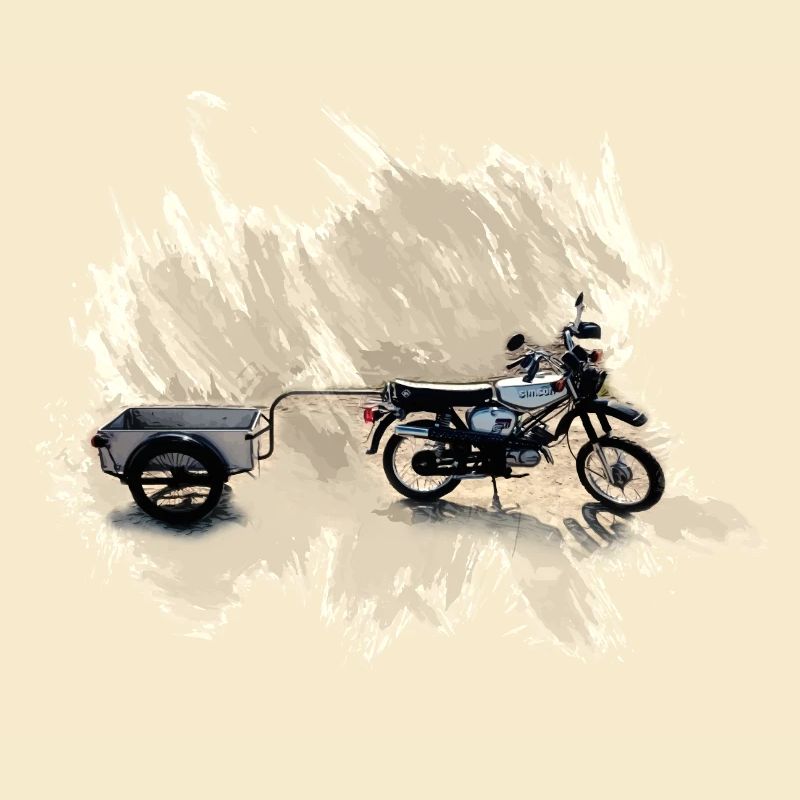Simson S 51 Enduro avec remorque