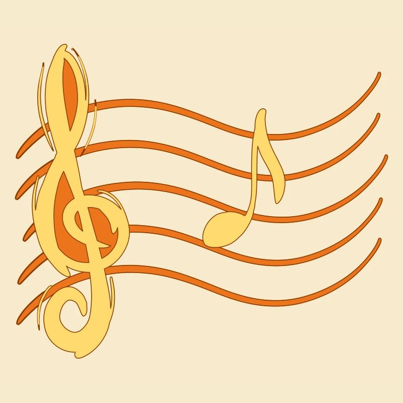 Violin Key Note La / A Note Lines Partition Partition