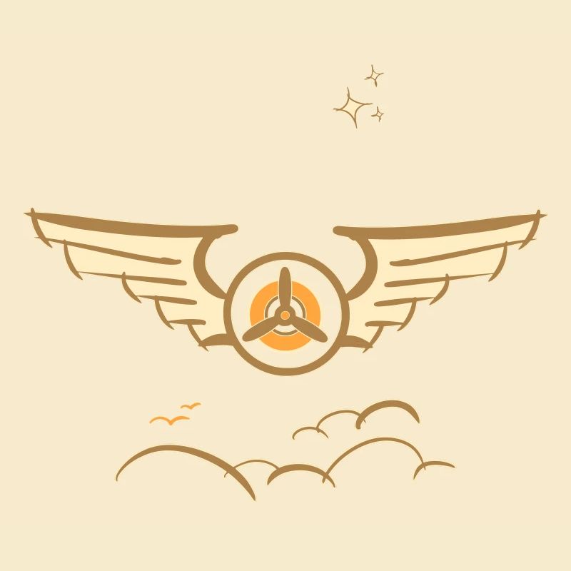 Aviation Symbol Luftwaffenschwinge Flugzeug Pilot