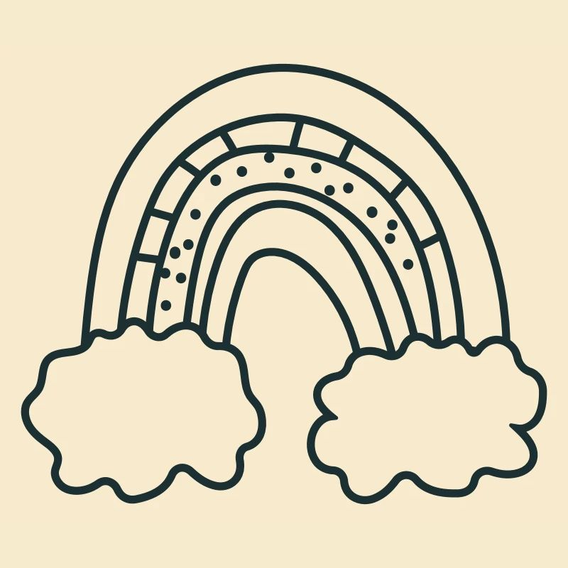 Irregular Rough cute rainbow