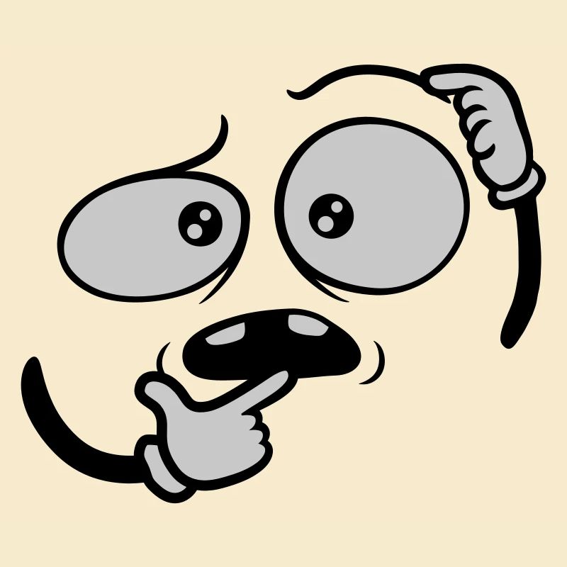 Hand gesture skeptical face