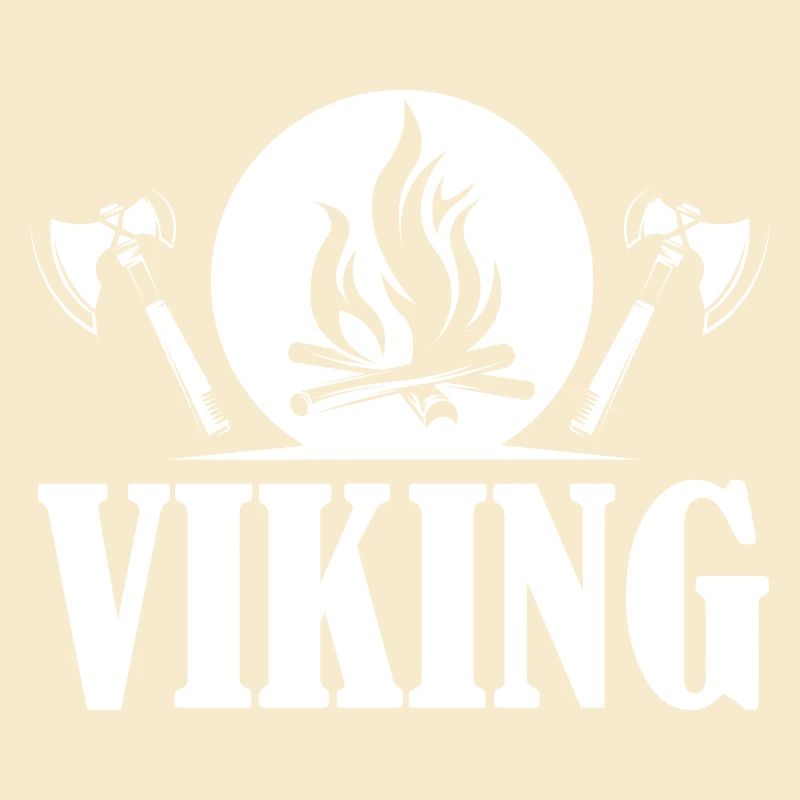 viking Wikinger Symbol Feuer Axt Grafik Logo icon