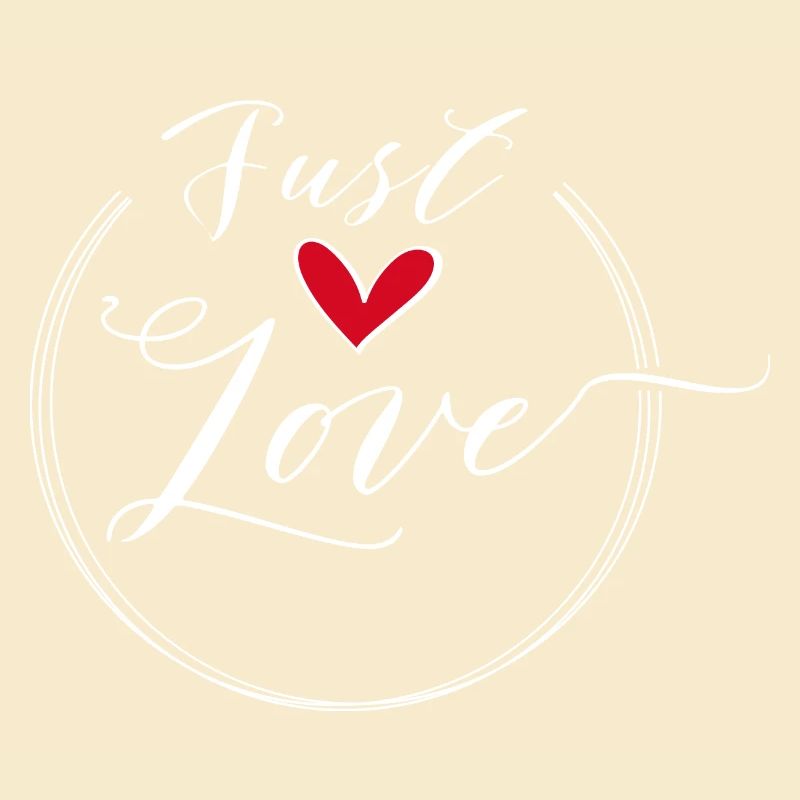 Just Love Coeur Scripté Cercle
