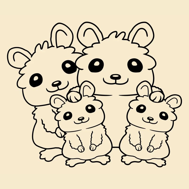 Papa Mama Kinder Hamster