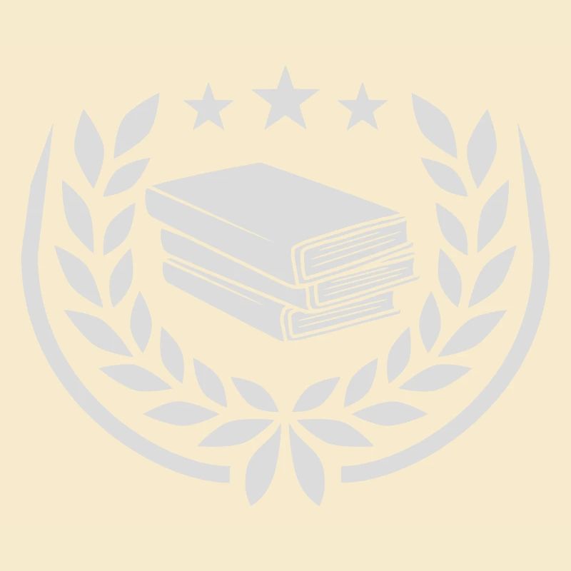 Sterne Lorbeerkranz gestapelte Bücher