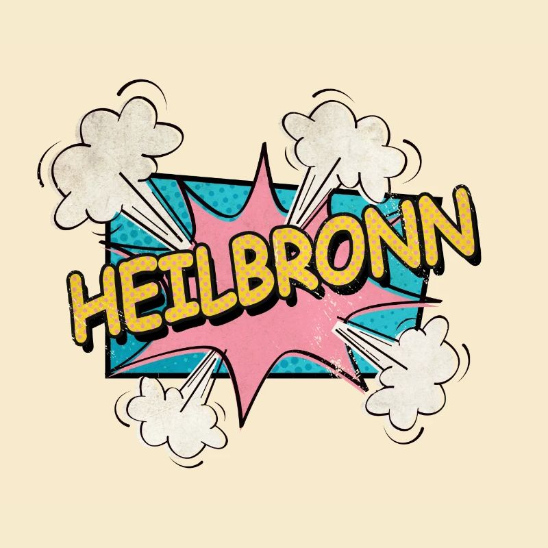 Heilbronn Germany City Font Pop Art Comic