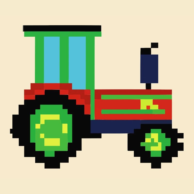 Traktor verpixelt Geschenkidee Pixel Traktor
