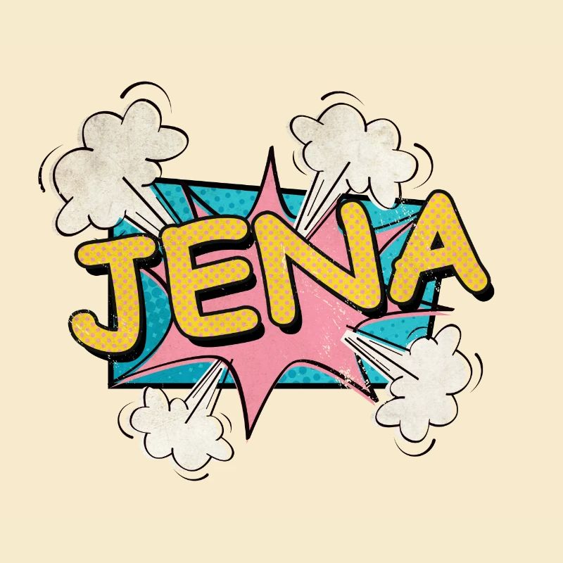 Jena Germany City Font Pop Art Comic