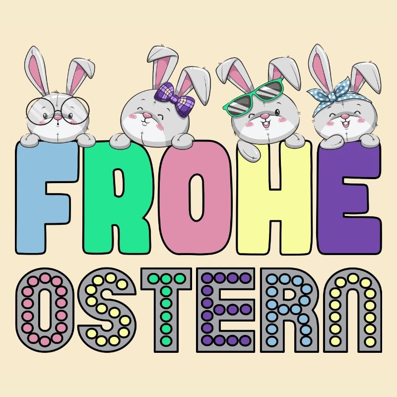 Frohe Ostern Osterhasen Freunde