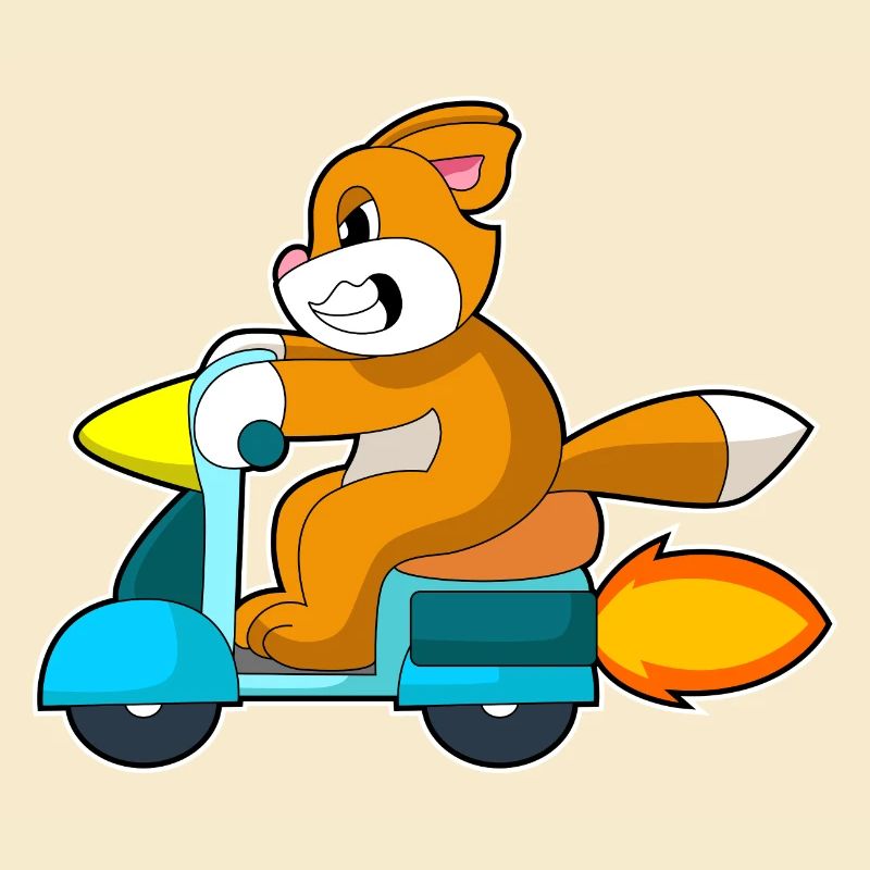 Katze Motorroller