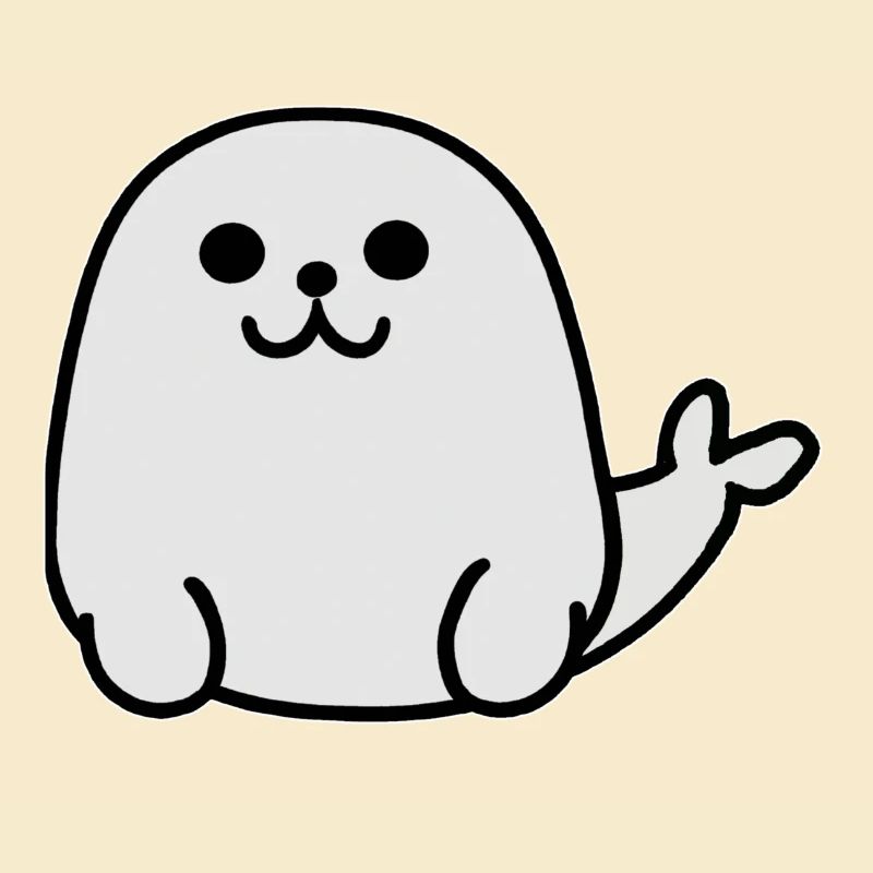 Mignon phoque blanc charmant