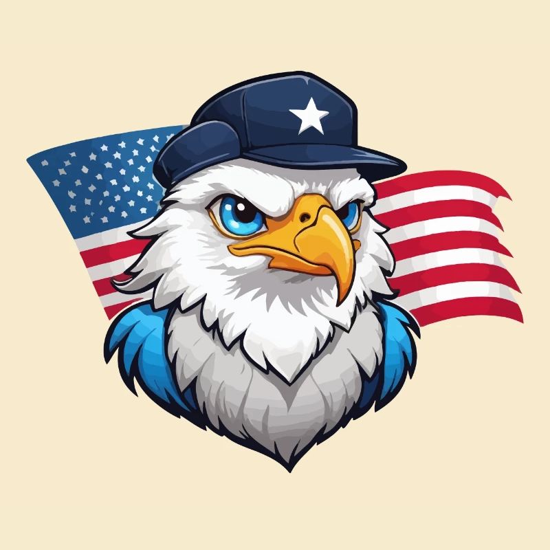 USA Eagle avec casquette d’aviateur