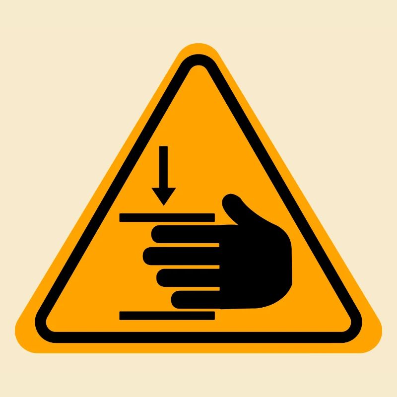 Avertissement de blessure à la main, avis de sécurité