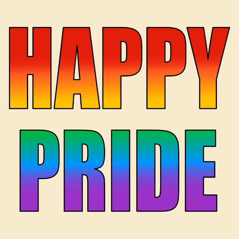 Happy Pride Regenbogen-Text