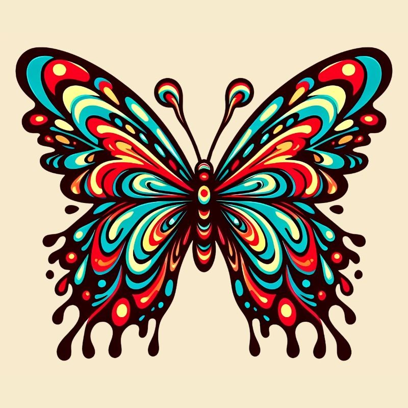 Papillon comique vibrant