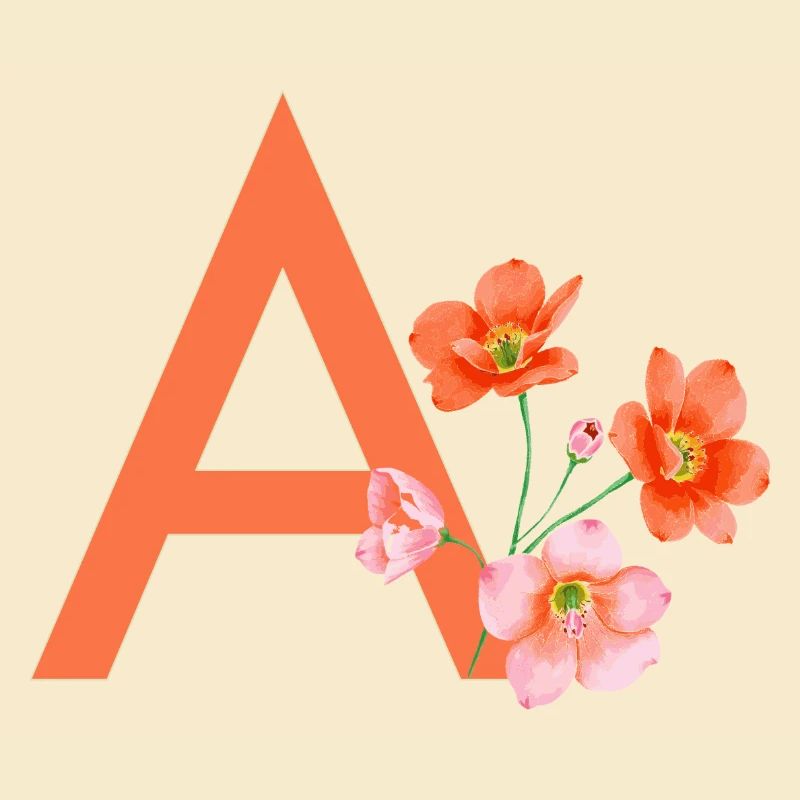 A avec des fleurs