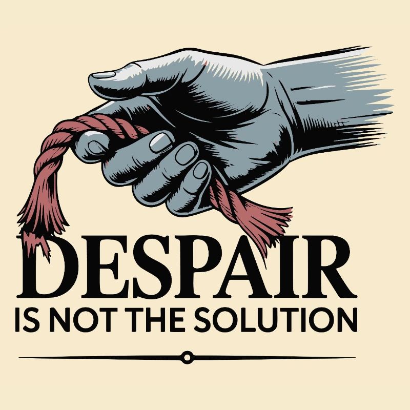 Main résistante tenant une corde effilochée