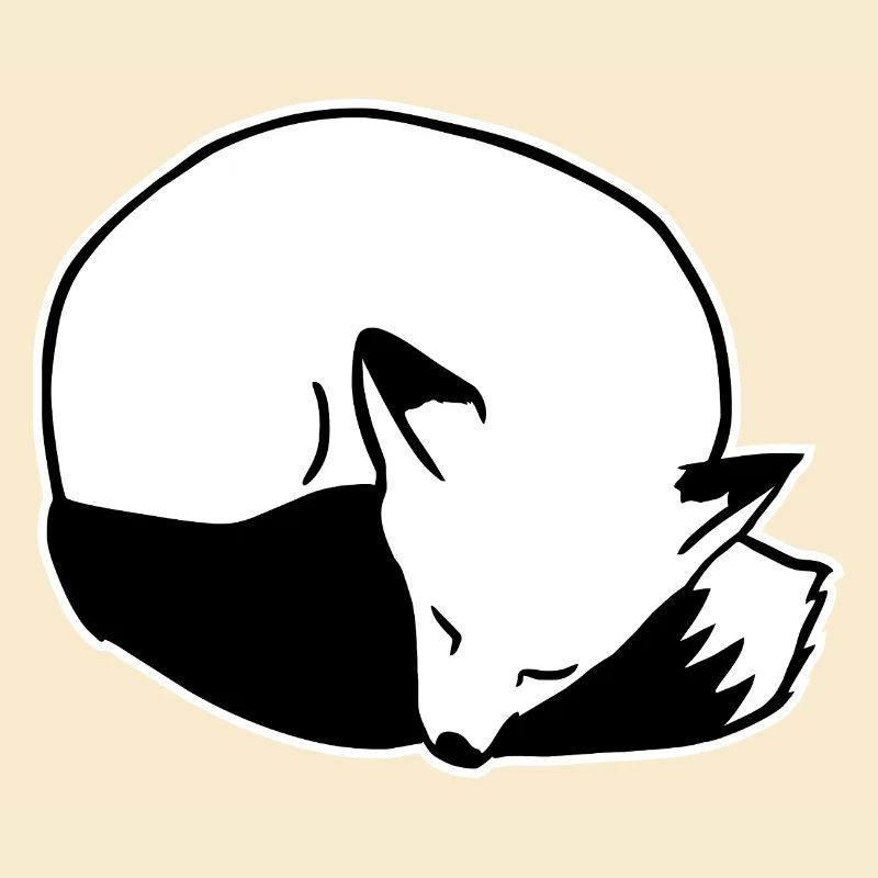 Fox Sleeping: Cute, Kawaii & Comic Style