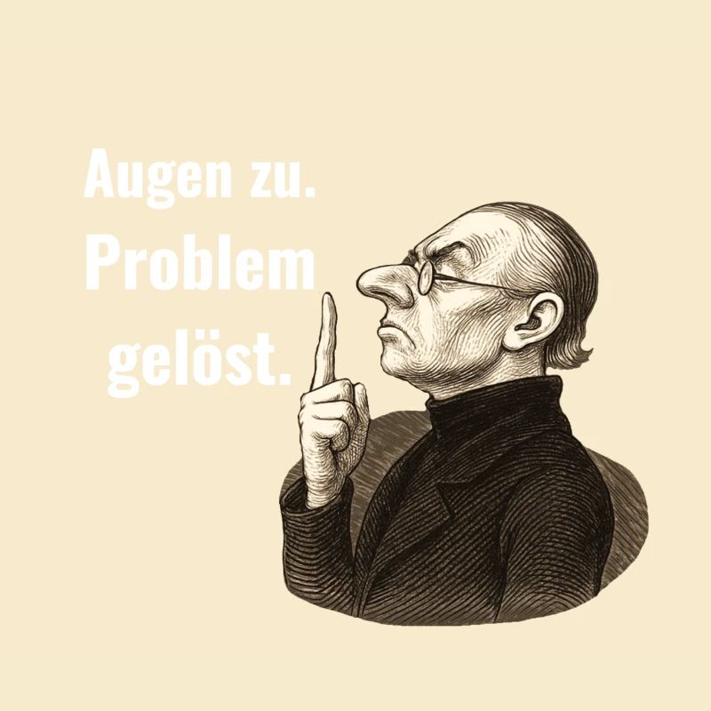 Augen zu – Problem gelöst. 