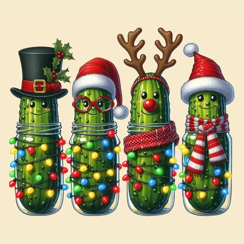 Gurken Weihnachtstruppe Lichter