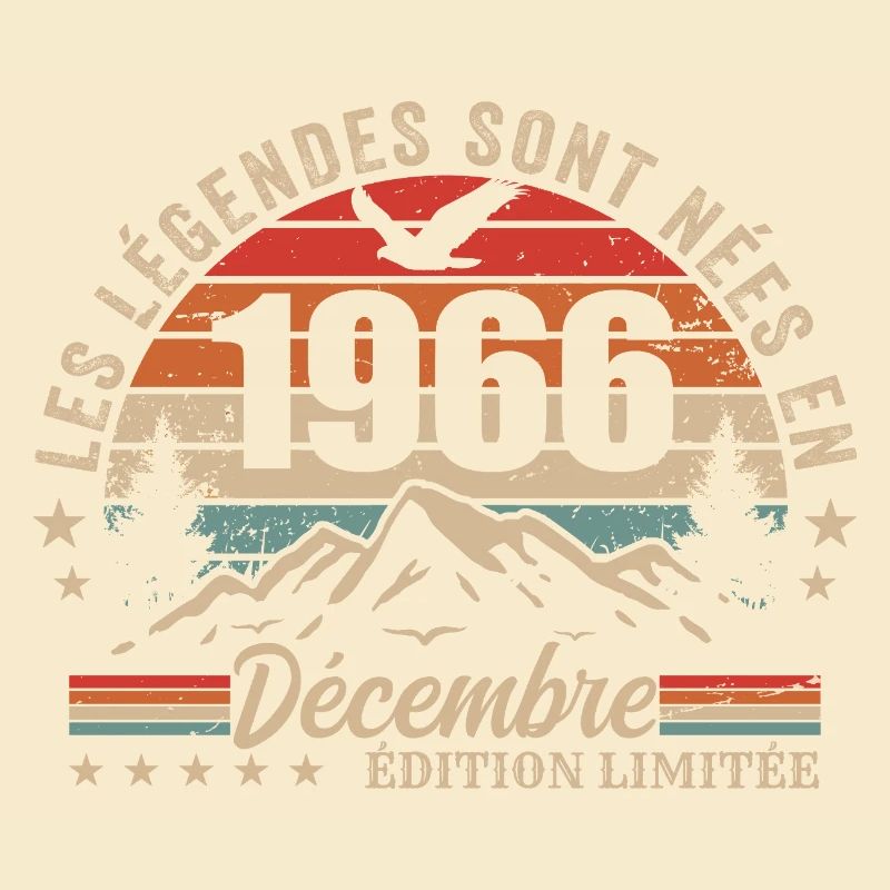 Retro December 1966 - 59th Anniversary Gift