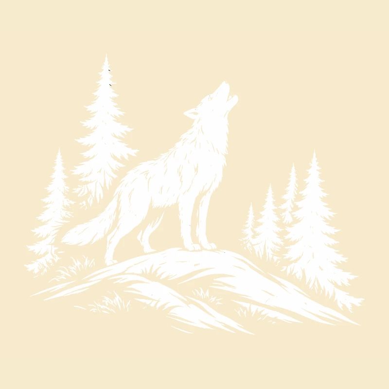 Heulender Wolf
