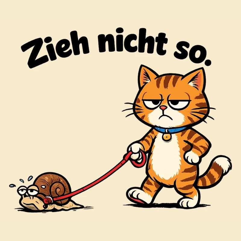 Cat frustration when pulling snails