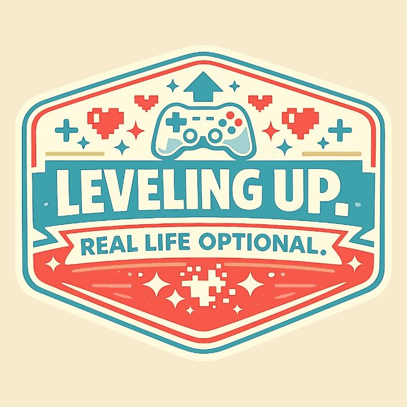 Leveling Up Gaming Abzeichen
