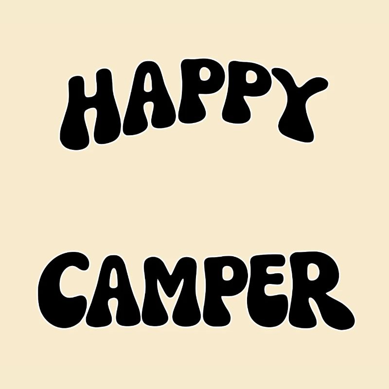 Cheerful camping lettering
