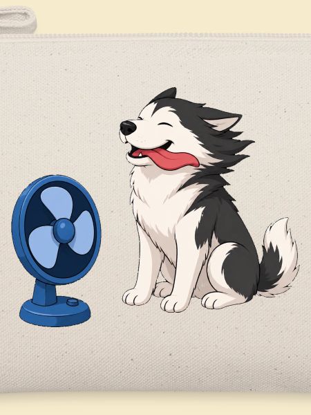 Husky im Gegenwind