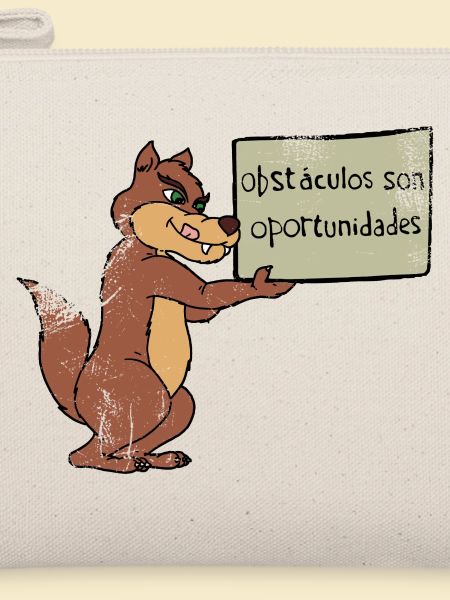 Hindernisse? Nutze die Chance! – Cartoon Wolf