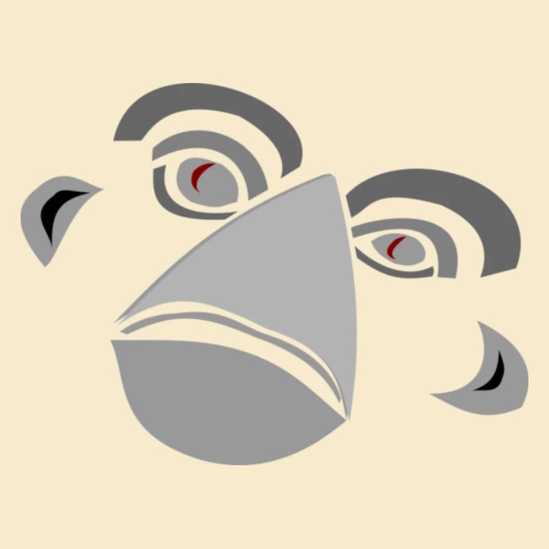 Smart, thoughtful and possibly concerned monkey face