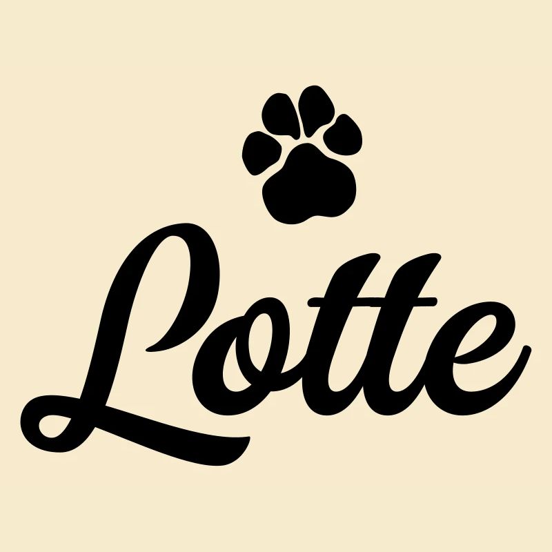 Nom de chien LOTTE avec patte