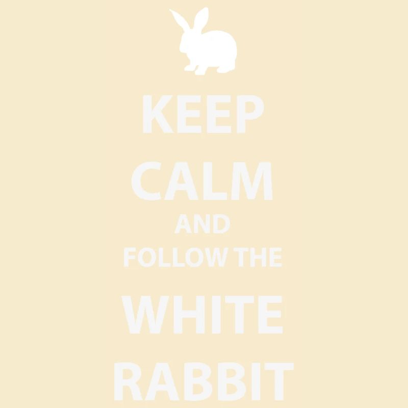 White Rabbit Keep Calm Motif