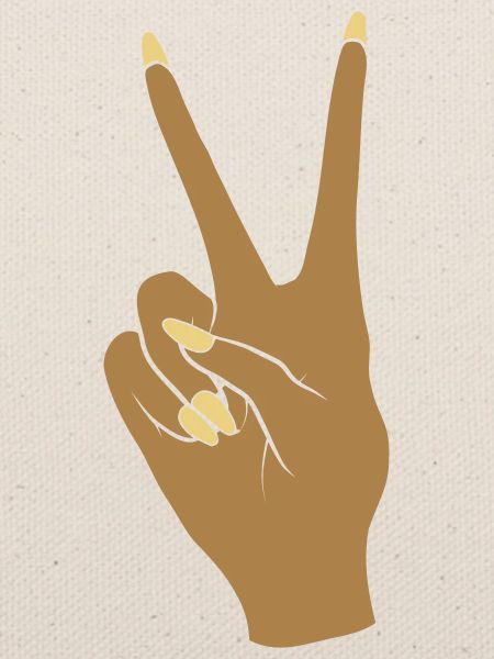 Dunkel Victory Handzeichen Peace