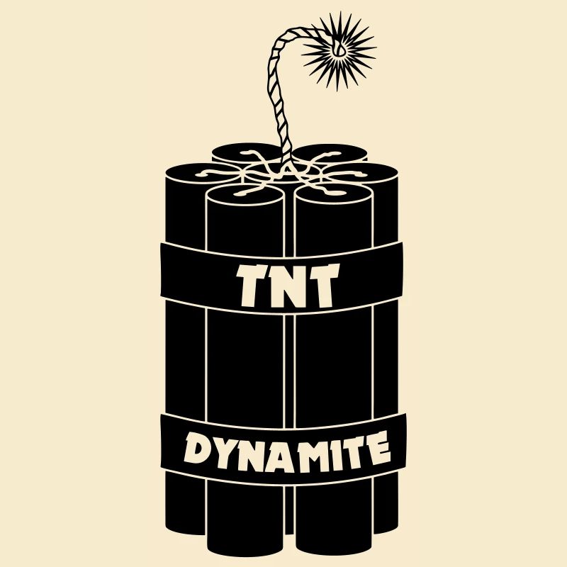 Sept bâtons de dynamite brûlants