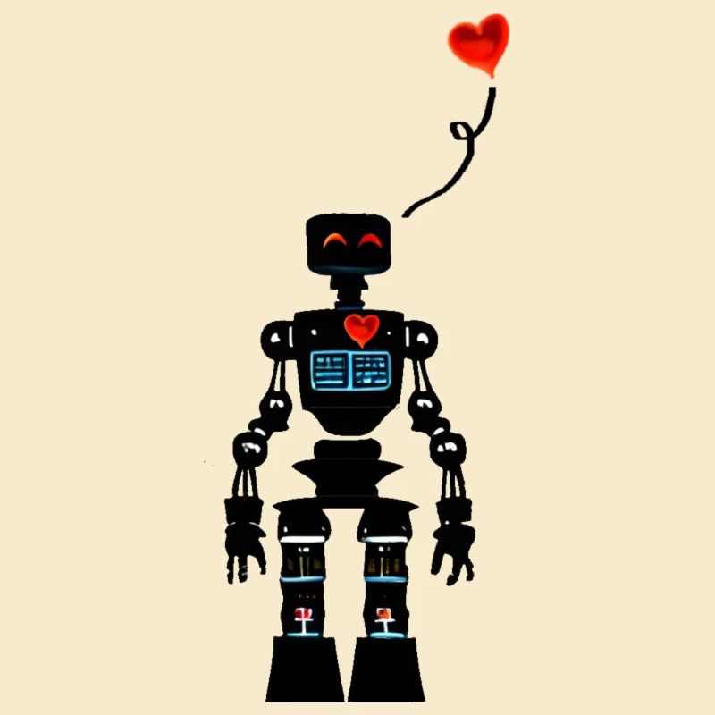 Liebender kleiner Roboter