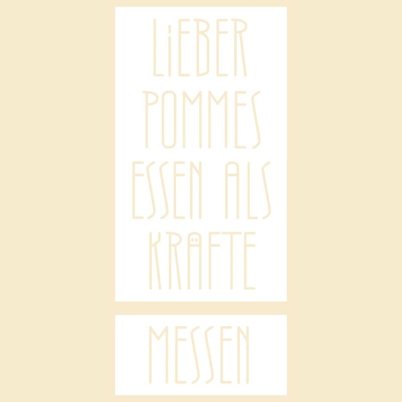 Lieber Pommes essen als Kräfte messen